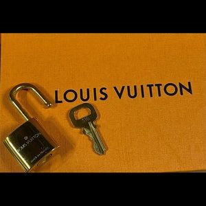 EUC Louis Vuitton Solid Brass Padlock & Key #316.